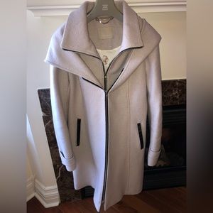 Soia & Kyo wool hooded coat, made in Canada
